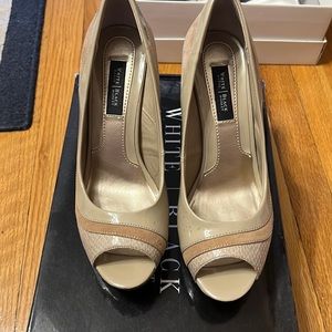 White House black market nude heels